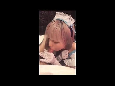 ❤️ 日本偶像[mayuka]，法国女仆装，第一部分，口交和用乳液打飞机 ❌ Fucking video